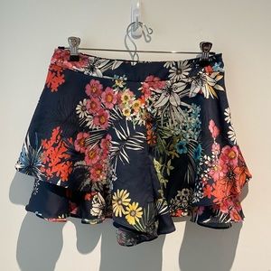 ZARA floral frilly shorts